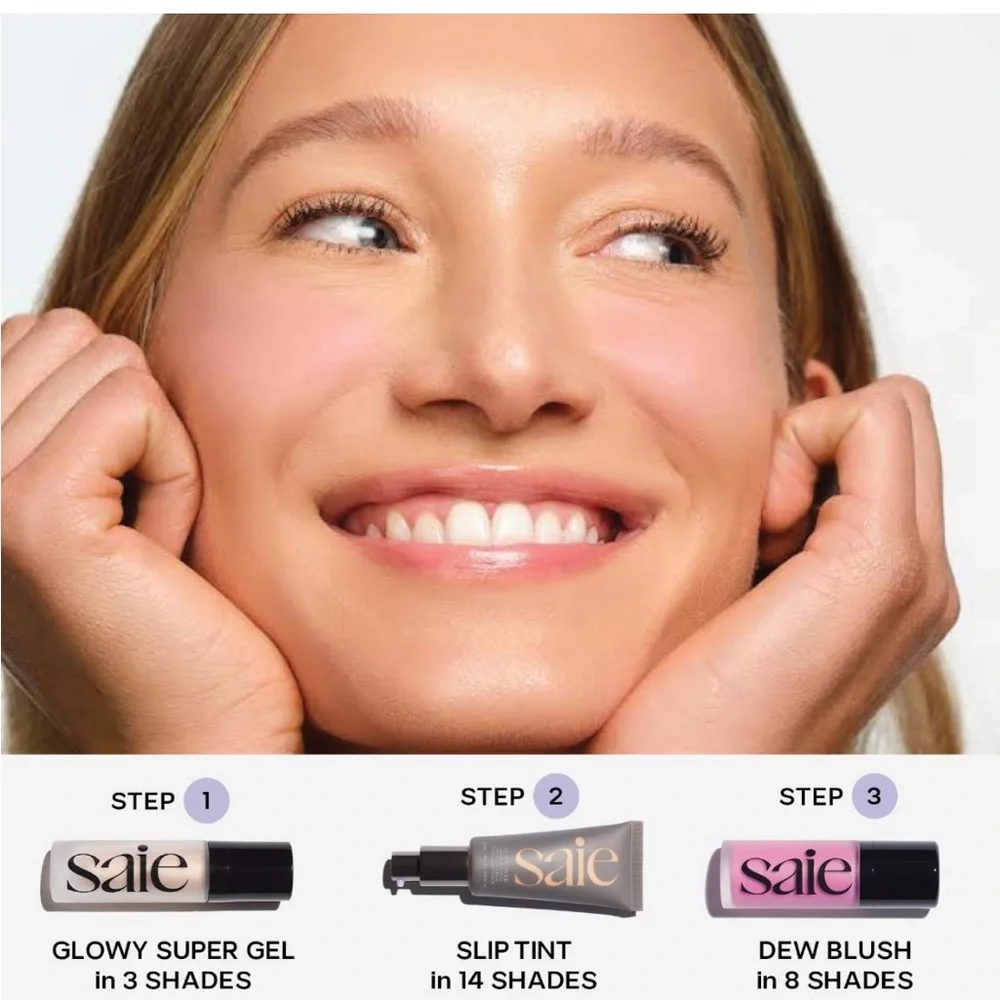4/$30 Sale Saie 💋Glowy Super Gel Lightweight Dewy Illuminator Roseglow Sample